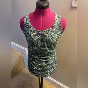 INC Paisley/Sequin Tank Size Medium